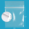 Picture of Clear Plastic RECLOSABLE Zip Bags - Bulk GPI Pack of 100 1.5" x 1.5" 2 mil Thick Strong Poly Baggies with Resealable Zip Top Lock for Pills, Meds, Jewelry, Travel, Storage, Packaging & Shipping.