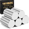 Picture of TRYMAG 50Pcs Super Strong Neodymium Magnets, 15 x 3mm Small Round Fridge Rare Earth Magnets for Crafts, Tiny Neodymium Office Magnets for Whitboard, Dry Erase Board, DIY, Scientific Models