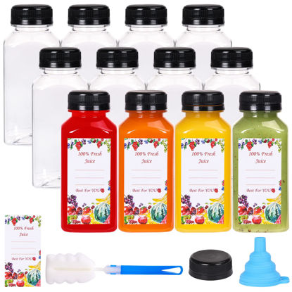 100 PACK 8 oz Empty Plastic Juice Bottles with Tamper Evident Caps -  Smoothie Bottles - Ideal for Juices, Milk, Smoothies, Picnic's and even  Meal