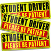 Picture of Sukh Student Driver Magnet for Car - Be Patient Student Driver Magnet Boys and Girls New Student Driver Sticker Safety Warning Reflective Signs Reusable Movable 3 Pcs