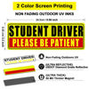 Picture of Sukh Student Driver Magnet for Car - Be Patient Student Driver Magnet Boys and Girls New Student Driver Sticker Safety Warning Reflective Signs Reusable Movable 3 Pcs