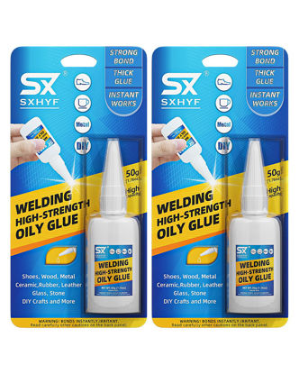 Picture of Welding High-Strength Oily Glue - 2 Packs Universal Super Glue Gel, Instant Bonding in 10 Seconds, Strong Adhesion, Repairs Last A Long Time, Plastic Glue for Metal, Plastic, Wood, Ceramics, Leather