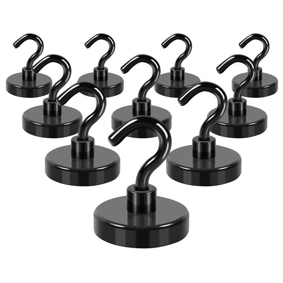 MA 10pcs Metal Coat Hook S-type Hook Black Home Hanging Hook