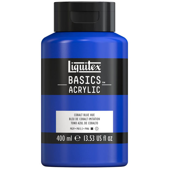 Picture of Liquitex BASICS Acrylic Paint, 400ml (13.5-oz) Bottle, Cobalt Blue Hue