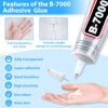 Picture of B-7000 Super Adhesive Glue, Industrial Strength B7000 Glues Paste for Rhinestones Crafts, Clothes Shoes, Fabric, Jewelry Making, Cell Phones, Tablet, Wood, Rubber, Leather (2x50 ml/2.1 oz)