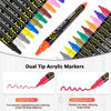 Picture of Betem 36 Colors Dual Tip Acrylic Paint Pens Markers, Premium Acrylic Paint Pens for Wood, Canvas, Stone, Rock Painting, Glass, Ceramic Surfaces, DIY Crafts Making Art Supplies