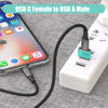 Picture of Basesailor USB to USB C Adapter 2 Pack,Type C Female to A Male Cable Connector for Apple iWatch Watch Series 7 SE,iPhone 11 12 13 Pro Max,Airpods,iPad 8 8th 9 9th Air 4th 5th Mini 6th Generation Gen