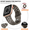 Picture of Lerobo Sport Bands Compatible for Apple Watch Band 45mm 44mm 42mm 49mm Women Men,Soft Silicone Replacement Bands Compatible for Apple Watch SE iWatch Series 8 7 6 5 4 3 2 1,OliveGrey/CoffeeGrey,M/L