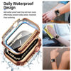 Picture of Goton 2 in 1 Waterproof Case for Apple Watch Screen Protector 40mm SE 2nd Gen Series 6 5 4 SE, 360 Protective Glass Face Cover Bumper + Back Frame for iWatch 6 5 4 SE Accessories 40 mm, Rose Gold