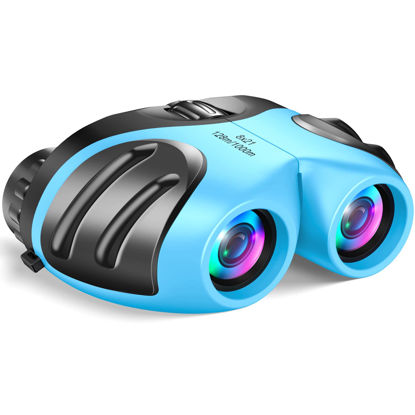 Picture of LET'S GO! Binoculars for Kids Boys, DIMY Outdoor Toys for 3-12 Year Old Boys New Best Gifts for 3-12 Year Old Boys Christmas Xmas Stocking Stuffers Fillers for Boys Blue