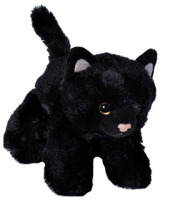 Picture of Wild Republic Black Cat Plush, Stuffed Animal, Plush Toy, Gifts for Kids, Hug’Ems 7"