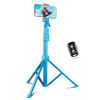 Picture of Sensyne 62" Phone Tripod & Selfie Stick, Extendable Cell Phone Tripod Stand with Wireless Remote and Phone Holder, Compatible with iPhone Android Phone, Camera (Blue)