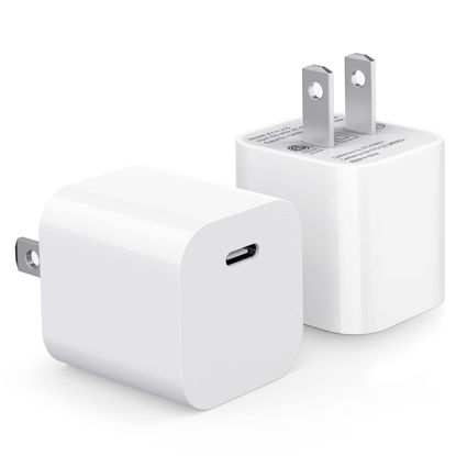 Picture of iPhone 12 13 14 Charger Fast Block [Apple MFi Certified] USB C Charger 2Pack Type C Adapter Plug Wall Charging for iPhone14 Pro Max/14 Pro/13 Pro Max/12 ProMax/11ProMax/11/SE2/XR,XSMAX/iPad Pro(White)