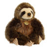 Picture of Aurora® Adorable Miyoni® Three-Toed Sloth Stuffed Animal - Lifelike Detail - Cherished Companionship - Brown 14.5 Inches