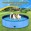 Picture of Dog Pool for Large Dogs 63"x12" JECOO Kiddie Pool Hard Plastic Foldable Dog Bathing Tub Portable Outside Kids Swimming Pool for Pets and Dogs