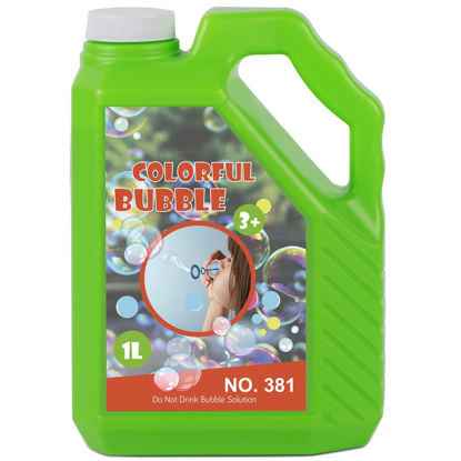 Picture of Lulu Home Bubble Concentrated Solution, 1 L/ 33.8 OZ Bubble Refill Solution for Kids Halloween Parties, Bubble Machine, Giant Bubble Wand, Bubble Blower Toys