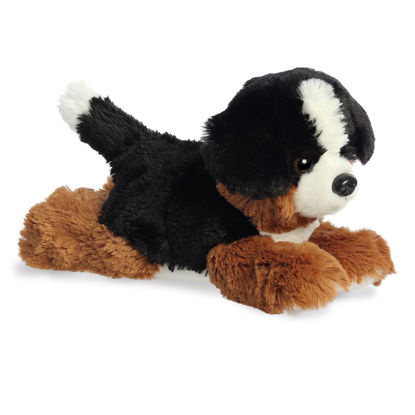 Picture of Aurora® Adorable Mini Flopsie™ Bernie Mountain Dog™ Stuffed Animal - Playful Ease - Timeless Companions - Black 8 Inches