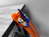 Picture of 2 Lane Clamp w Start Gate (Compatible with Hot Wheels Cars and Track) (Blue/Orange)