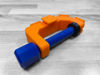 Picture of 2 Lane Clamp w Start Gate (Compatible with Hot Wheels Cars and Track) (Blue/Orange)