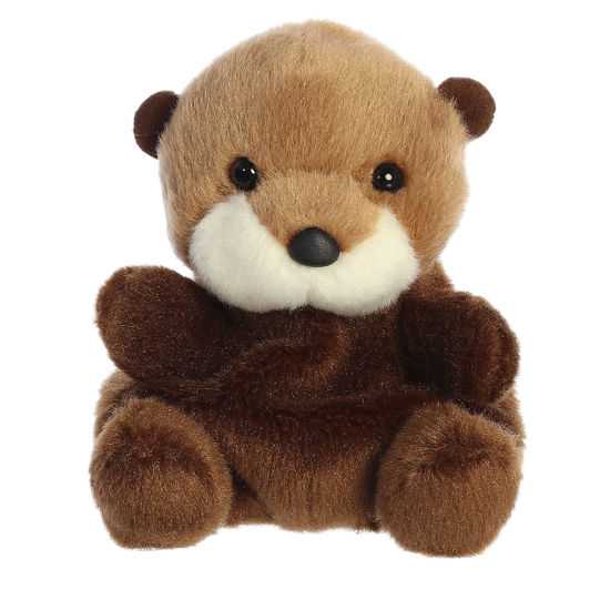 Picture of Aurora® Adorable Palm Pals™ Selena Sea Otter™ Stuffed Animal - Pocket-Sized Fun - On-The-Go Play - Brown 5 Inches