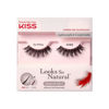 Picture of KISS Looks So Natural False Eyelashes, Lightweight & Comfortable, Natural-Looking, Tapered End Technology, Reusable, Cruelty-Free, Contact Lens Friendly, Style 'Flirty', 1 Pair Fake Eyelashes