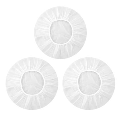 Picture of Shower Caps, 3 Pcs Waterproof Bath Caps Plastic Reusable Shower Caps Elastic Band Bath Hair Hat for Women Ladies Spa Salon