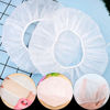 Picture of Shower Caps, 3 Pcs Waterproof Bath Caps Plastic Reusable Shower Caps Elastic Band Bath Hair Hat for Women Ladies Spa Salon