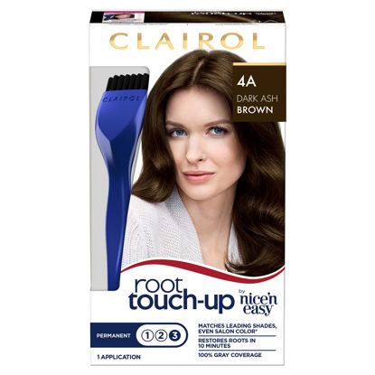 Picture of Clairol Root Touch-Up by Nice'n Easy Permanent Hair Dye, 4A Dark Ash Brown Hair Color, Pack of 1