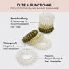 Picture of Kitsch Spiral Hair Ties, Coil Hair Ties, Phone Cord Hair Ties, Hair Coils - 8 Pcs, Blonde