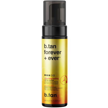 Picture of b.tan Ultra Long Lasting Self Tanner | b.tan Forever & Ever - Lasts Up to 11 Days, Fast Self Tanning, 1 Hour Sunless Tanner Mousse, No Fake Tan Smell, No Added Nasties, Vegan, Cruelty Free, 6.7 Fl Oz