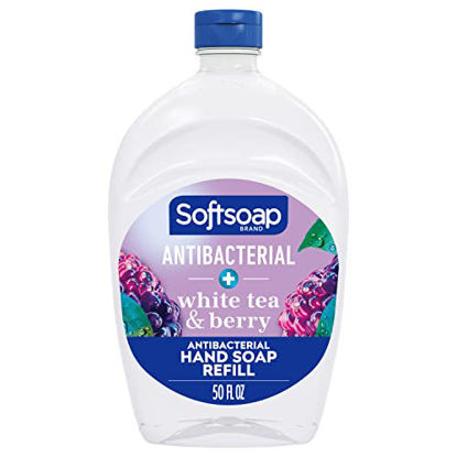 Picture of Softsoap Antibacterial Liquid Hand Soap Refill, White Tea & Berry Scented Hand Soap, 50 Ounce
