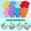 Picture of 16 pcs Exfoliating Shower Gloves,Double Sided Exfoliating Bath Gloves Deep Clean Dead Skin for Spa Massage Beauty Skin Shower Body Scrubber Bathing Accessories.