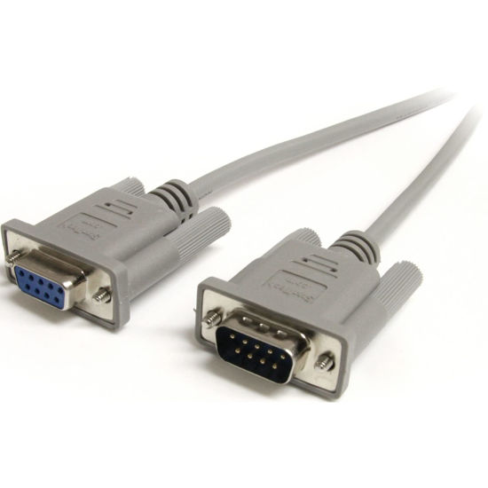 Picture of StarTech.com 6ft Straight Through Serial Cable - DB9 M/F (MXT100) Gray - M/F