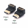 Picture of VCE HDMI 90 and 270 Degree Adapter 6-Pack, Right Angle HDMI Male to Female L Adapter Connector 3D&4K Supported