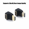 Picture of VCE HDMI 90 and 270 Degree Adapter 6-Pack, Right Angle HDMI Male to Female L Adapter Connector 3D&4K Supported