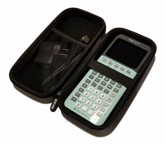 Picture of Hard Travel Case/Protecting/Carrying Case for Texas Instruments TI-84 Plus CE, TI-83 Plus CE, TI-84 Plus CE Color Graphing Calculator with Extra Mesh Pocket for Accessories