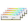 Picture of Kingston Technology Kingston Fury Beast RGB White 64GB (4x16GB) 5600MT/s CL40 DDR5 XMP DIMM | Overclocking | Plug N Play | Intel XMP 3.0 | Kit of 4 | KF556C40BWAK4-64