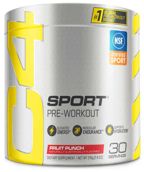 Picture of Cellucor C4 Sport Pre Workout Powder Fruit Punch - NSF Certified for Sport | 30 Servings, Packaging may vary.