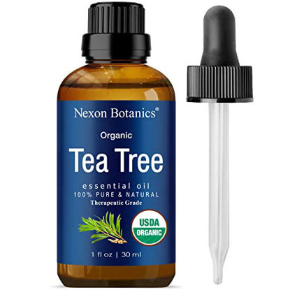 Picture of Organic Tea Tree Oil 30 ml - 100% Natural, Pure Tea Tree Essential Oil for Hair, Face, Skin Use, Scalp, Acne - Pure Tea Tree Oil Essential Oils for Aromatherapy, Diffuser, Humidifier - Nexon Botanics