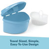 Picture of Denture Bath Case and Retainer Case | FSA HSA Approved | Denture Cleaner Cup for Invisalign Retainers Mouthguards and Dentures Cleaner Kit with Strainer Spill-Free Portable Retainer Cleaner Case