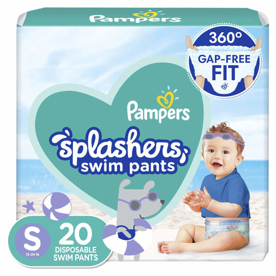 Picture of Pampers Splashers Disposable Swim Diapers Size 3 (13-24lbs), 20 Count