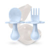 Picture of Grabease Baby Feeding Self Feeding Baby Utensils Baby Fork and Spoon, BPA-Free & Phthalate-Free for Baby & Toddler, 1 Set, Blue