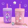 Picture of Zak Designs DreamWorks Gabby's Dollhouse Kelso Toddler Cups For Travel or At Home, 15oz 2-Pack Durable Plastic Sippy Cups With Leak-Proof Design is Perfect For Kids (Cakey Cat, Mercat)