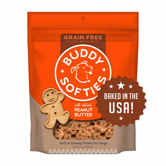 Picture of Buddy Biscuits Grain Free Soft & Chewy Dog Treats, Small Dog or Large Dogs Training with Peanut Butter 5 Oz