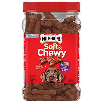 Picture of Milk-Bone Soft & Chewy Dog Treats, Beef & Filet Mignon Recipe, 25 Ounce