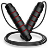 Picture of Jump Rope, Tangle-Free Rapid Speed Jumping Rope Cable with Ball Bearings for Women, Men, and Kids, Adjustable Steel Jump Rope Workout with Foam Handles for Fitness,1 Pck,Red