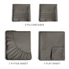 Picture of Full Size Sheet Set - Breathable & Cooling - Hotel Luxury Bed Sheets - Extra Soft - Deep Pockets - Easy Fit - 4 Piece Set - Wrinkle Free - Comfy - Dark Grey Bed Sheets - Full Sheets - Fitted Sheets