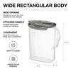 Picture of LocknLock Aqua Fridge Door Water Jug with Handle BPA Free Plastic Pitcher with Flip Top Lid Perfect for Making Teas and Juices, 3 Quarts, Gray