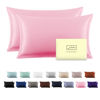 Picture of Silk Pillowcase for Hair and Skin,Soft,Breathable and Sliky 100% Silk Pillowcases King Set of 2,Both Sides Natural Mulberry Silk Pillow Cases with Hidden Zipper(King Size 20"X 36",2pcs)