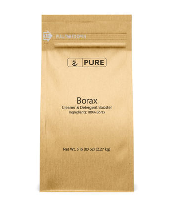 Picture of PURE ORIGINAL INGREDIENTS Borax (5 lb) Sodium Borate, Multipurpose Cleaning Agent, Ideal Slime Ingredient